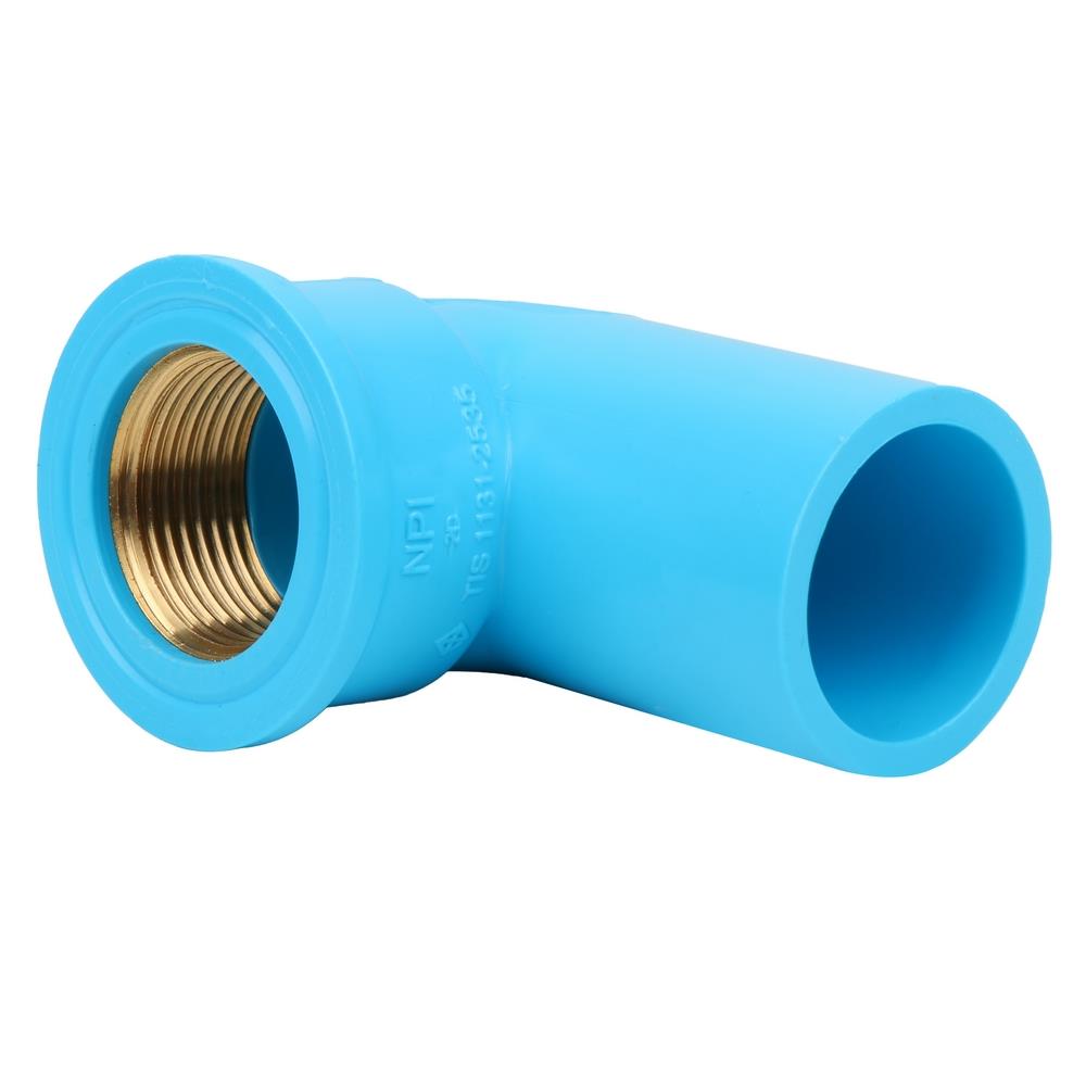 ข้องอ 90 เกลียวในทองเหลือง SCG 3/4 นิ้ว สีฟ้า