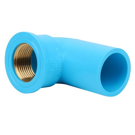 ข้องอ 90 เกลียวในทองเหลือง SCG 3/4 นิ้ว สีฟ้า