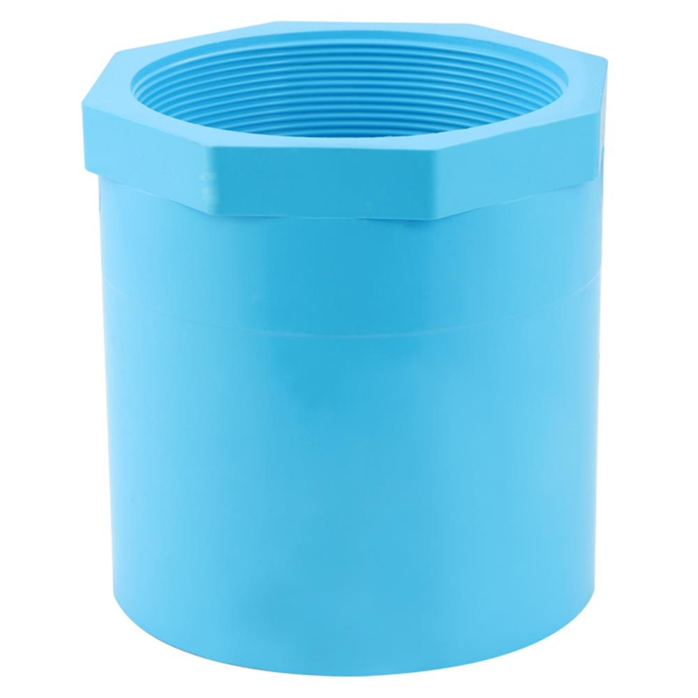 ข้อต่อตรงเกลียวใน-หนา SCG 4 นิ้ว สีฟ้า