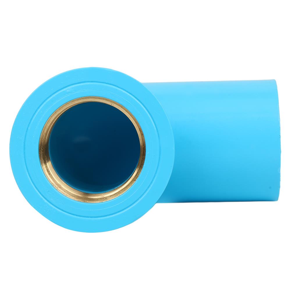 ข้องอ 90 เกลียวในทองเหลือง SCG 1 นิ้ว สีฟ้า