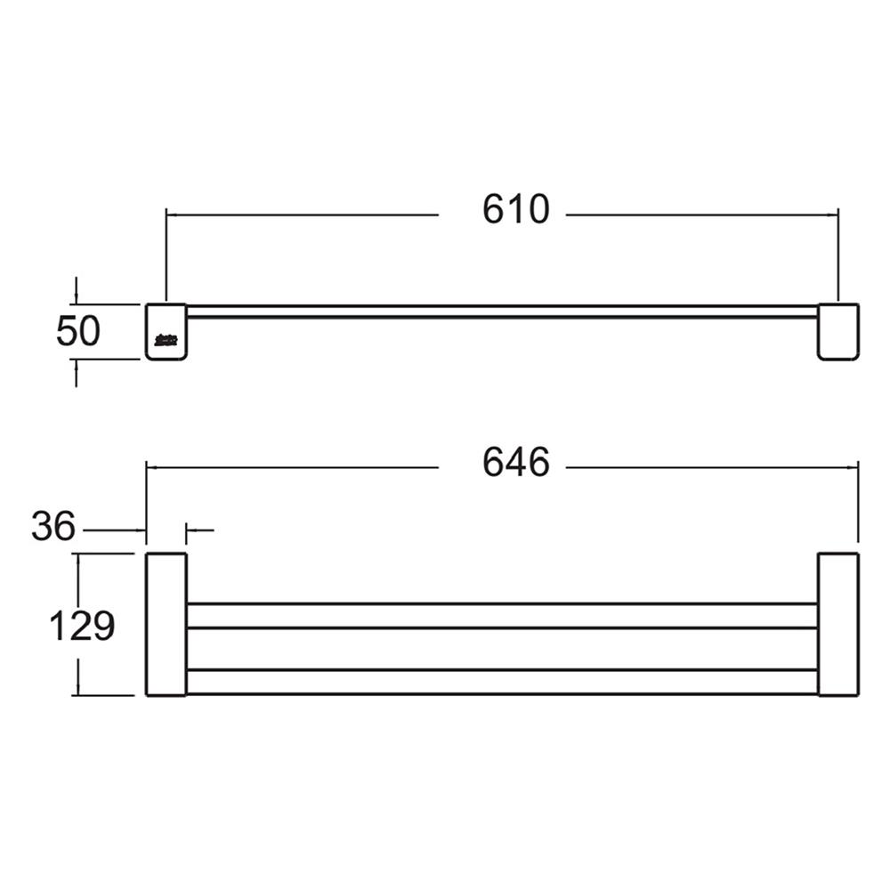 ราวแขวนผ้า AMERICAN STANDARD K-1394-52-N สีโครม