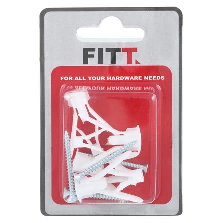 พุกยึดผนังกลวงพลาสติก พร้อมสกรู FITT 7X1-1/2 4 ตัว_1