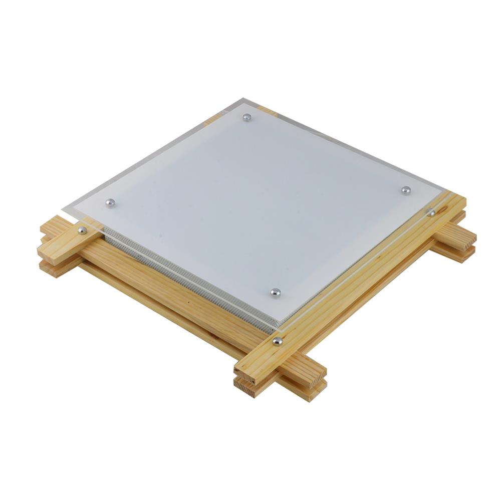 ไฟเพดาน 8107-3 CST แก้ว/ไม้ CONTEMPORARY สีขาว 16 นิ้ว