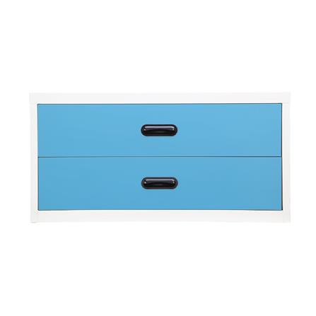 ตู้ลิ้นชักเหล็ก 2 ลิ้นชัก KIOSK USB-4 สีขาว/ฟ้า_1