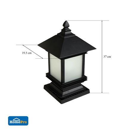 ไฟหัวเสา CARINI 8518F สีดำ_5