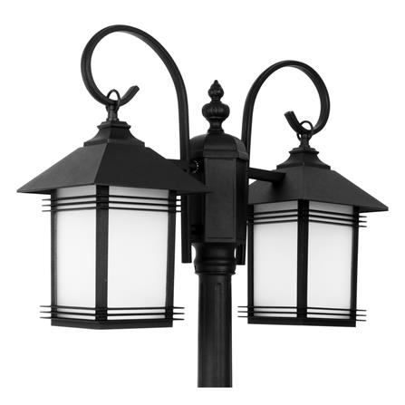 ไฟสนาม CARINI 8518/2 อลูมิเนียม/แก้ว คลาสสิก SBK 2หัว_3