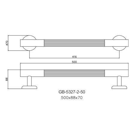 ราวมือจับกันลื่น WS GB-5327-2-50 ไม้สัก_2