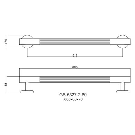 ราวพยุงกันลื่นแบบตรง WS GB-5327-2/60_2