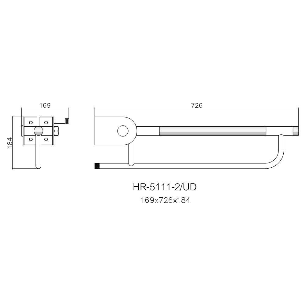 ราวพยุงกันลื่น ตัว U HR-5111-2UD