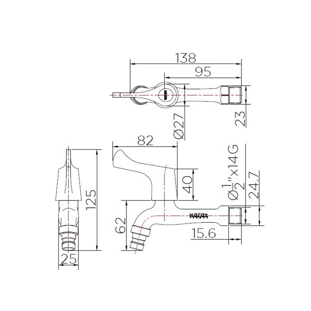 ก๊อกล้างพื้น 1 ทาง KARAT FAUCET EC-03-410-50