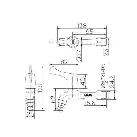 ก๊อกล้างพื้น 1 ทาง KARAT FAUCET EC-03-410-50_1