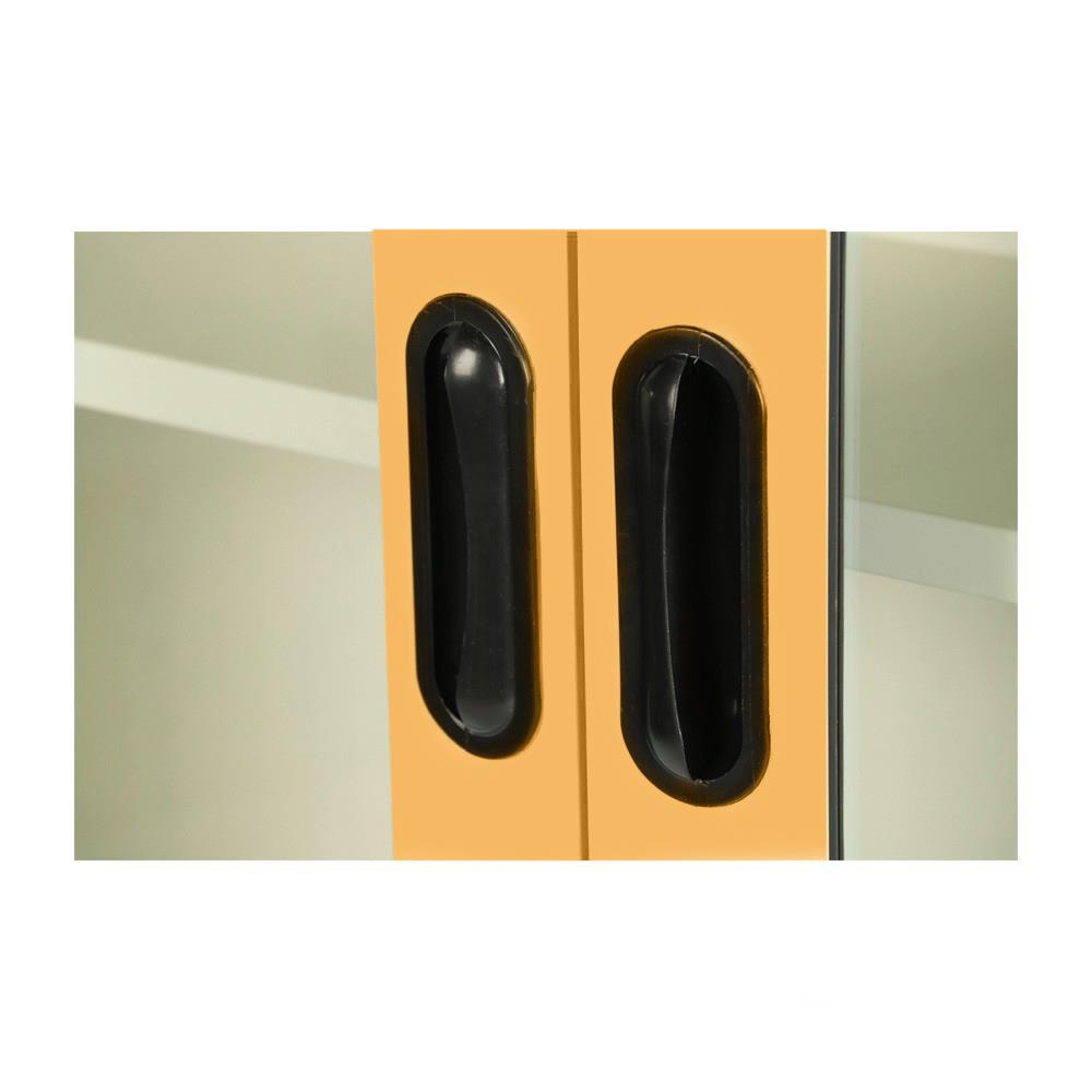 ตู้เหล็กสูงบานเปิดกระจก KIOSK MAX-052 สีขาว/ส้ม