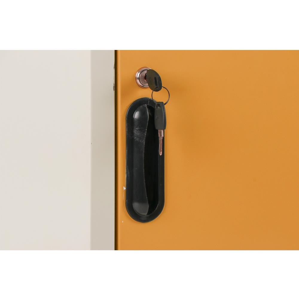 ตู้เหล็กบานเปิดทึบ KIOSK UDB-1 OR สีขาว/ส้ม