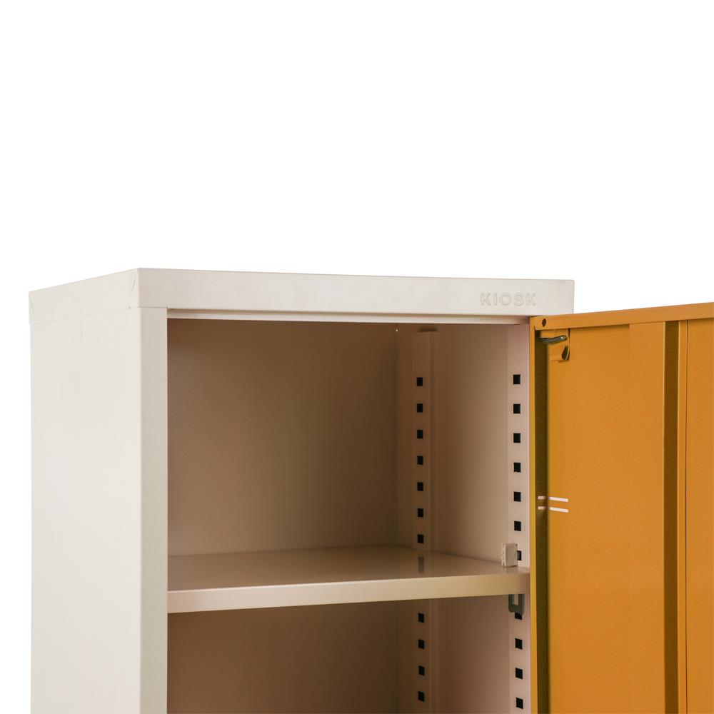 ตู้เหล็กบานเปิดทึบ KIOSK UDB-1 OR สีขาว/ส้ม