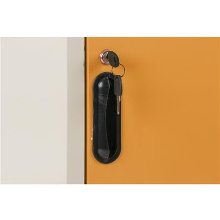 ตู้เหล็กบานเปิดทึบ KIOSK UDB-1 OR สีขาว/ส้ม_1