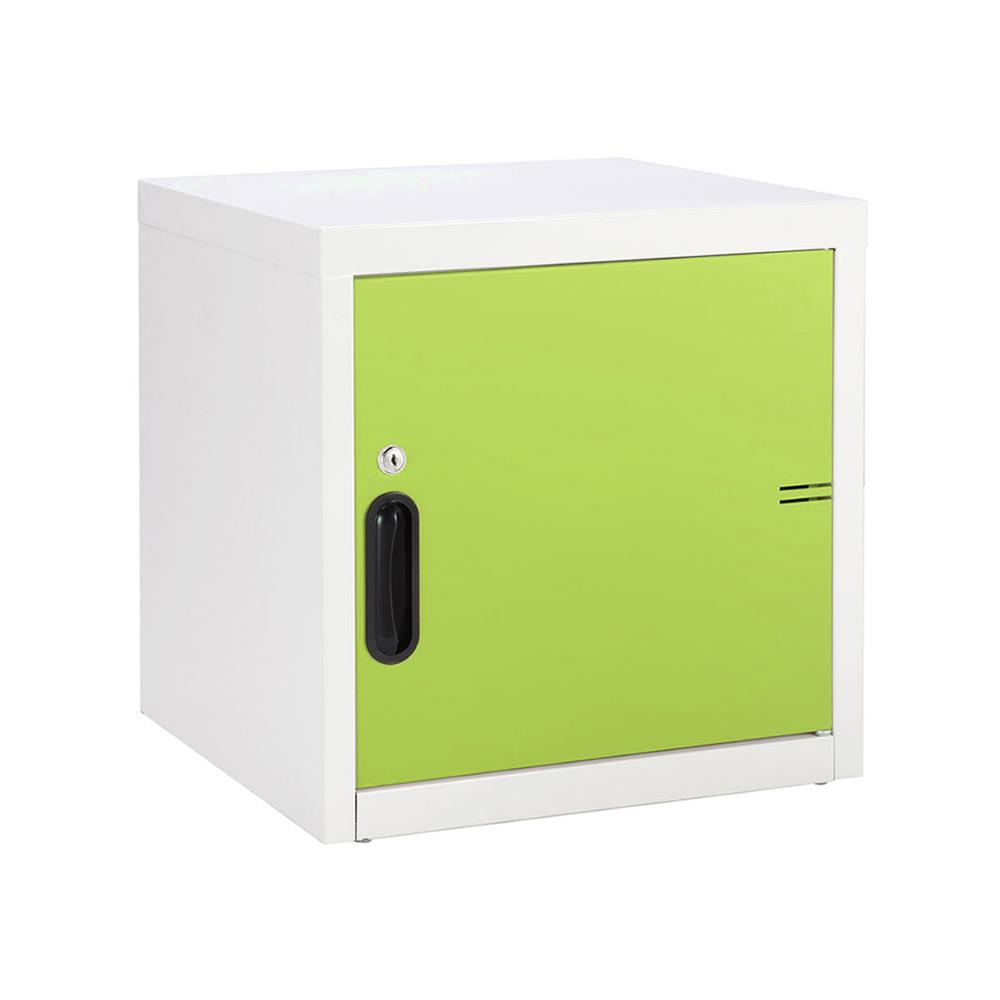 ตู้เหล็กบานเปิดทึบ KIOSK UNI-1 GR สีขาว/สีเขียว