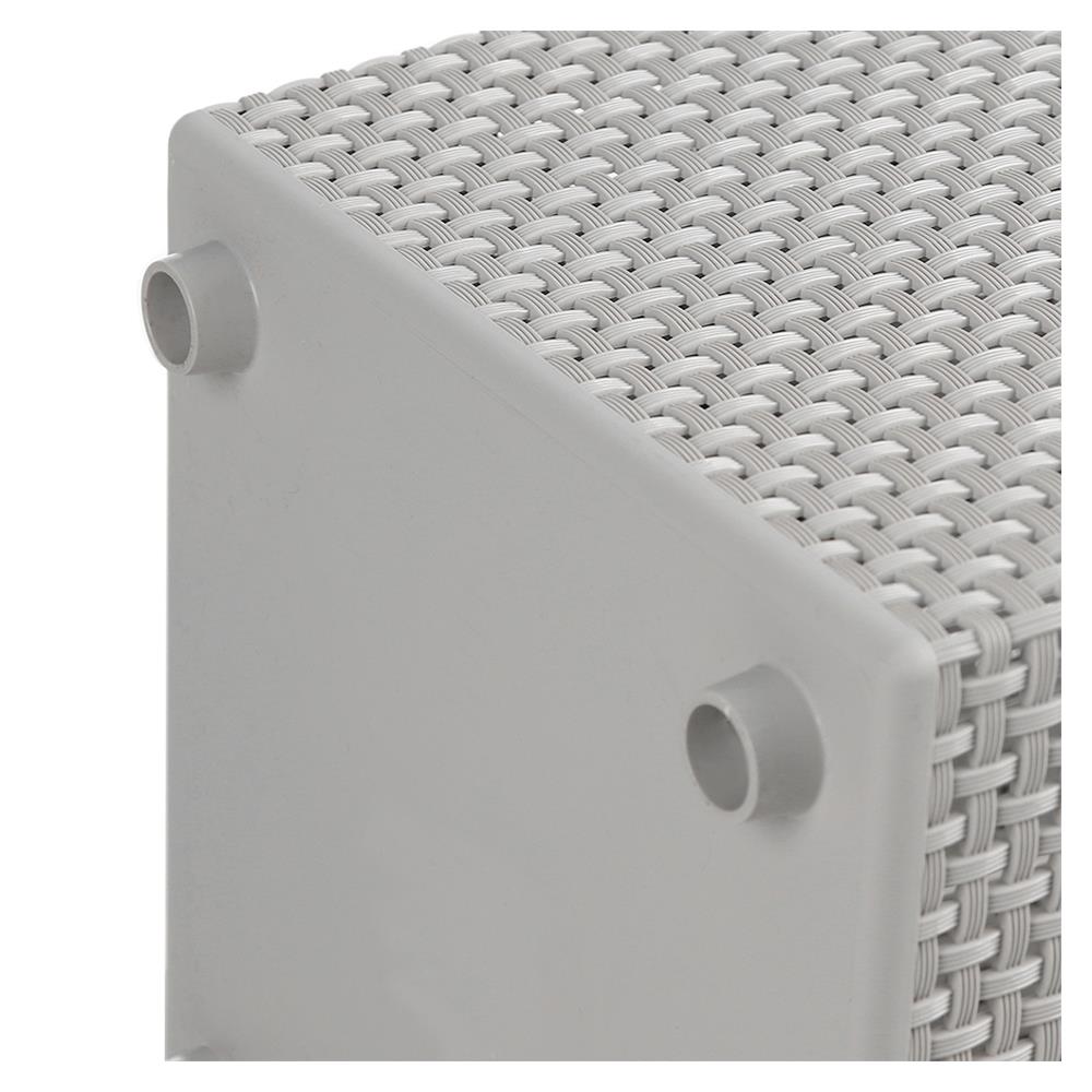 ตะกร้าผ้าเหลี่ยมสูงมีฝา DKW HH-1110 เทา