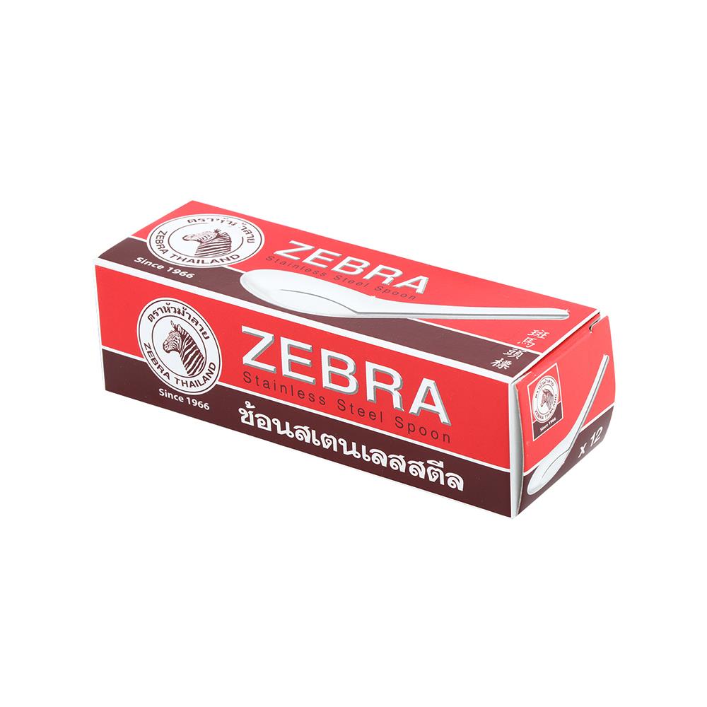 ช้อนจีนสเตนเลส ZEBRA แพ็ค 12