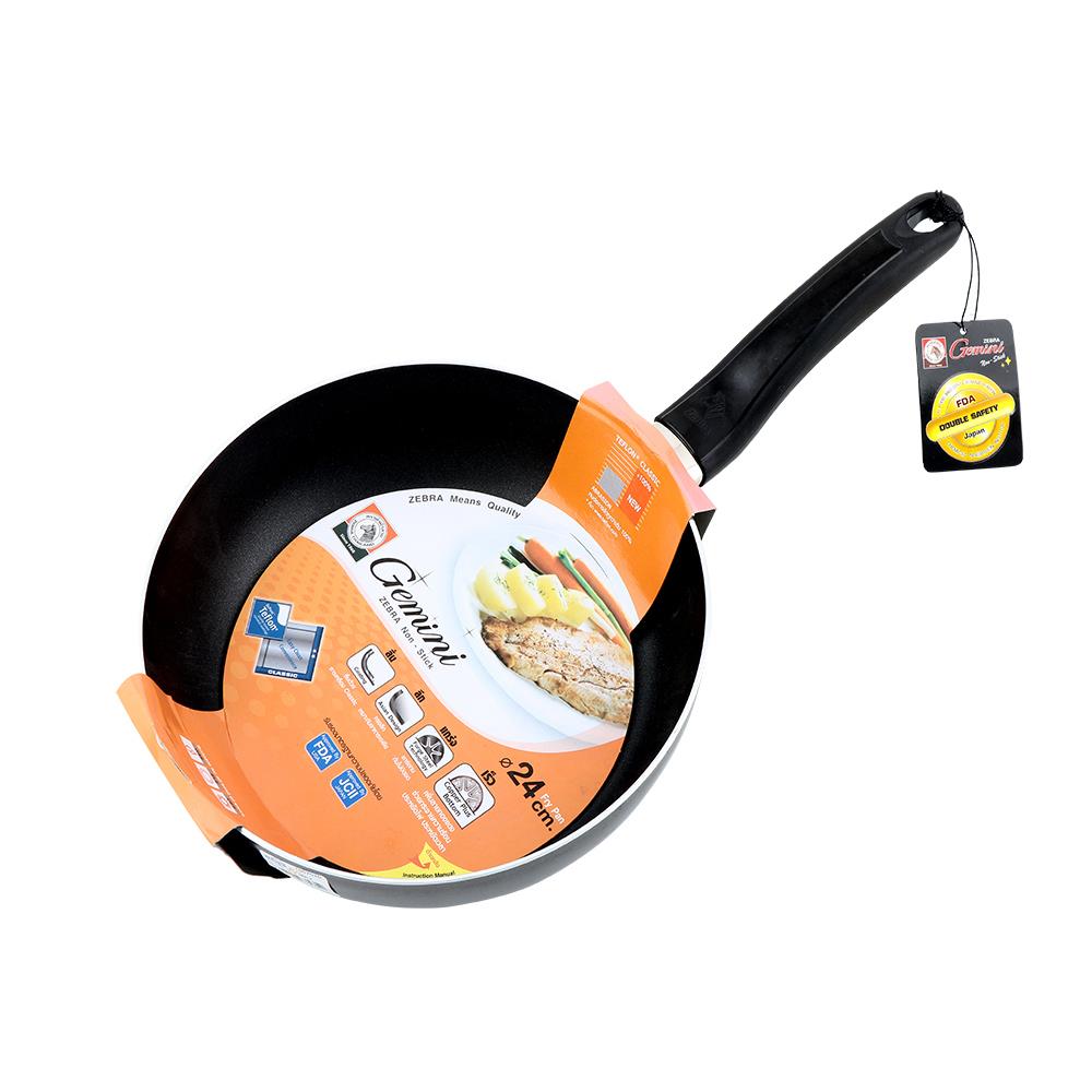 กระทะตื้นหัวม้าลาย GEMINI 24  ซม.