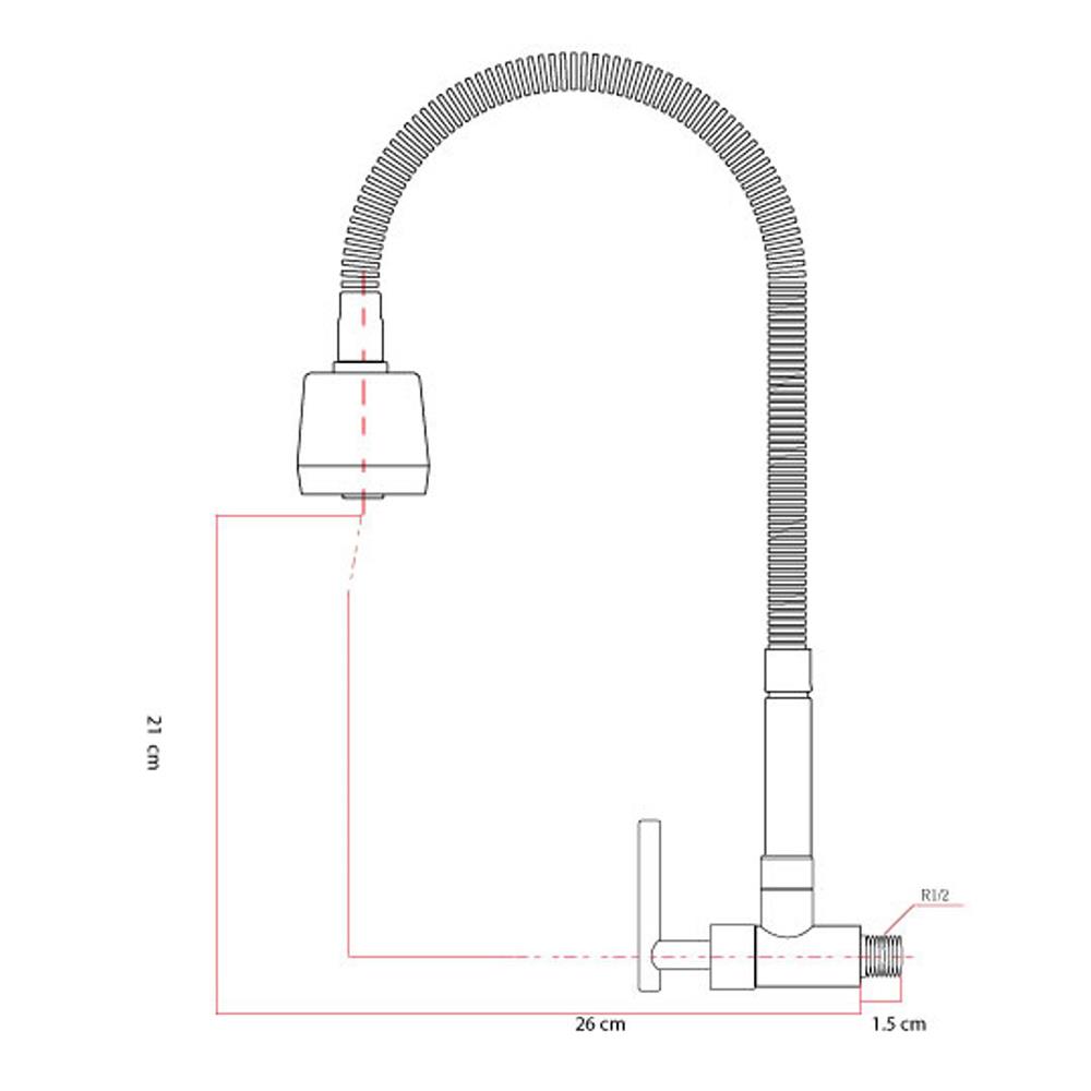 ก๊อกซิงค์เดี่ยวติดผนัง LUZERN LN-8604