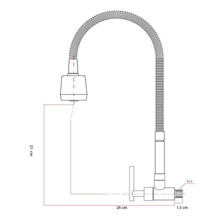 ก๊อกซิงค์เดี่ยวติดผนัง LUZERN LN-8604_2