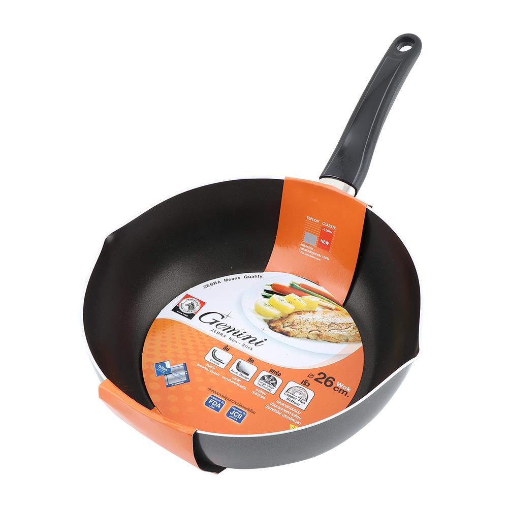 กระทะลึกหัวม้าลาย GEMINI 26  ซม.