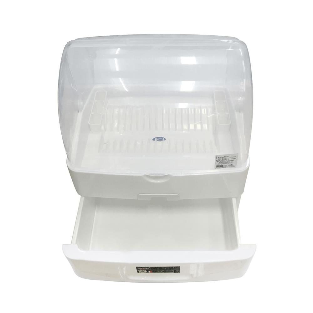 ชั้นคว่ำจาน พลาสติก 2 ชั้นมีฝาครอบ API 6880/1 สีขาว