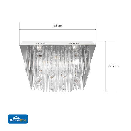ไฟถาด LED CARINI C5173/4+4 CH 24 วัตต์ สีใส 1 หัว_4