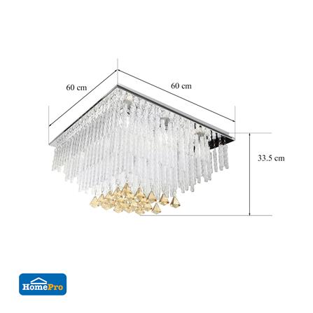 ไฟถาด LED CARINI C5180/8+6 CH 36 วัตต์ สีใส 1 หัว_3