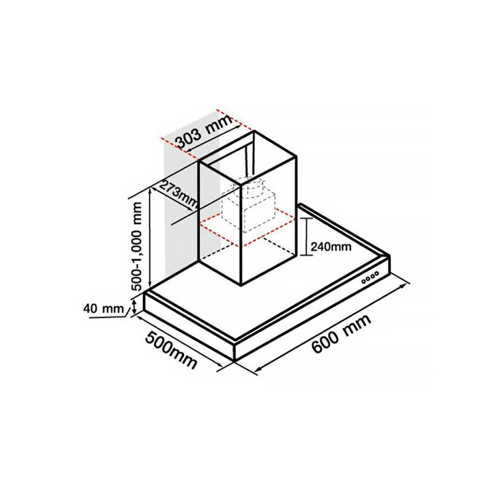เครื่องดูดควันกระโจม AXIA AX860XS F60 60 ซม.