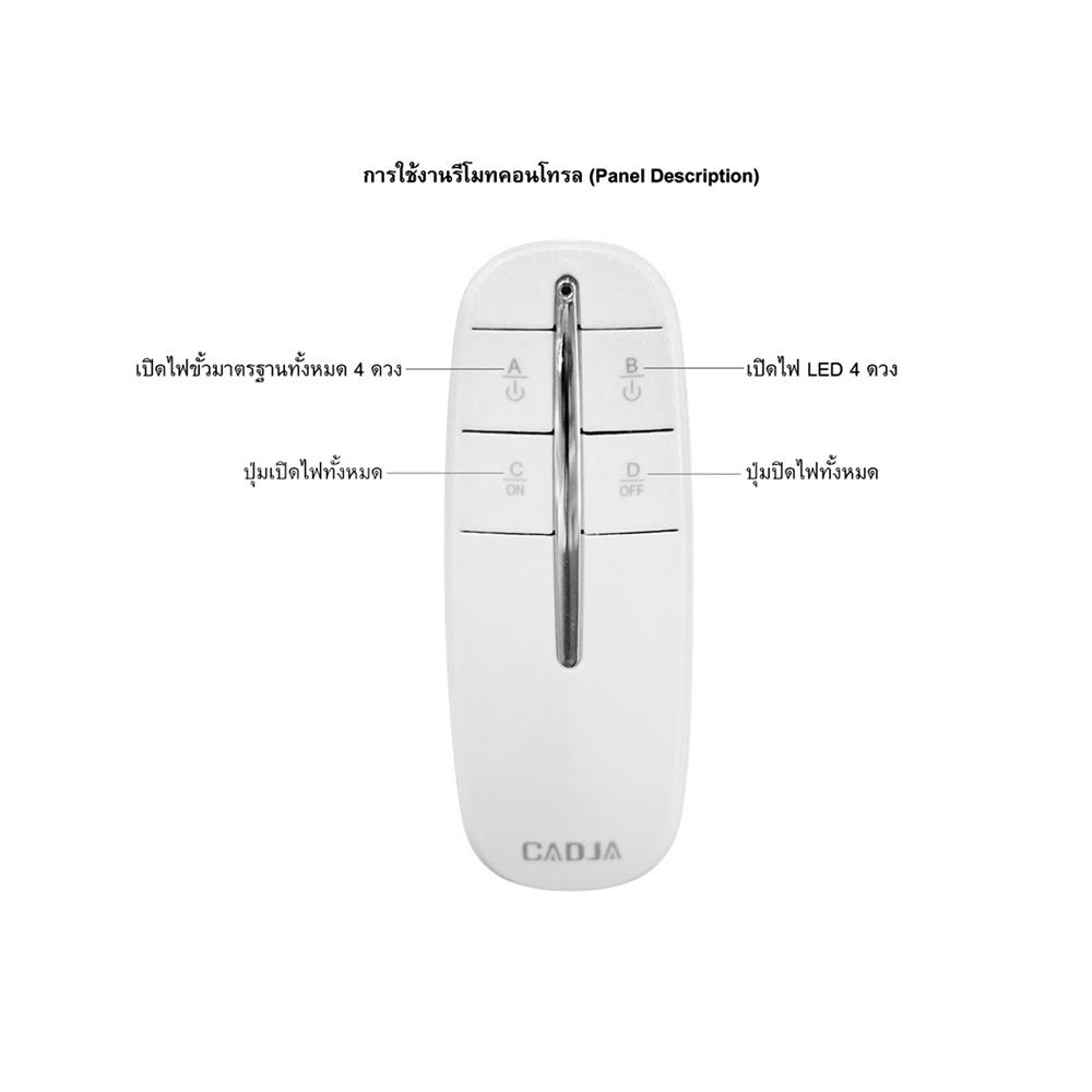 ไฟถาด LED CARINI C5174/5+6 CH 18 วัตต์ DAYLIGHT สีใส 5 หัว