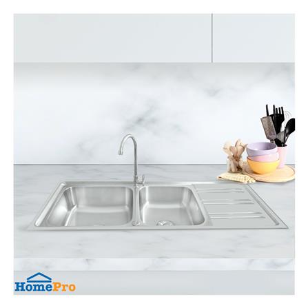 ซิงค์ฝัง 2 หลุม 1 ที่พัก AXIA RIVIERA 120 สเตนเลส_4