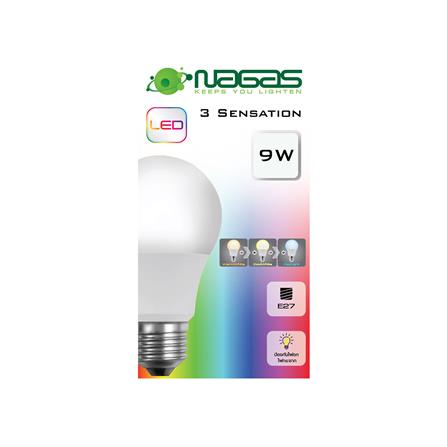 หลอด LED NAGAS 3 SENSATION 9 วัตต์ COOLWHITE / DAYLIGHT / WARMWHITE E27_1