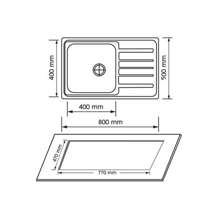 ซิงค์ฝัง 1หลุม 1ที่พัก AXIA MARINA 80 สเตนเลส_3