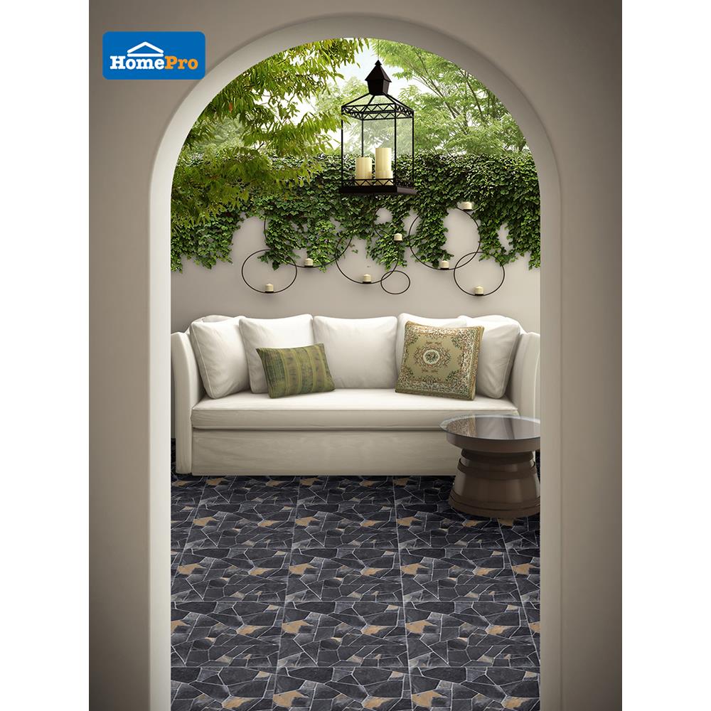 กระเบื้องพื้น 50x50 ซม. DURAGRES โทมาฮอว์ค ดำ A 1M2