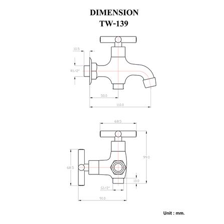 ก๊อกล้างพื้น 2 ทาง HANG TW-139_1