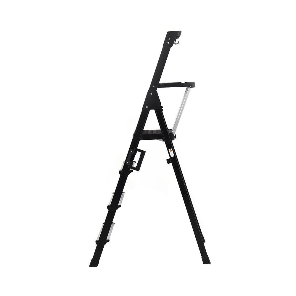 บันไดทรง A มีมือจับ MATALL A015-104 4 ขั้น สีดำ