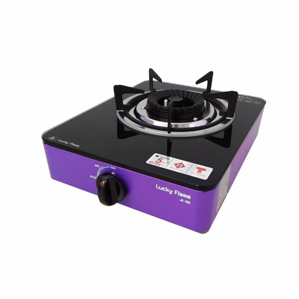 เตาแก๊สตั้งโต๊ะ 1 หัวแก๊ส LUCKY FLAME AI-101 สีม่วง