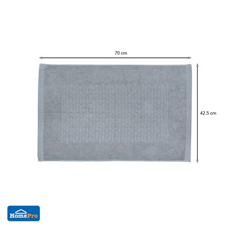 พรมขนหนู HOME LIVING STYLE BONE 17X28 นิ้ว สีเทา_6