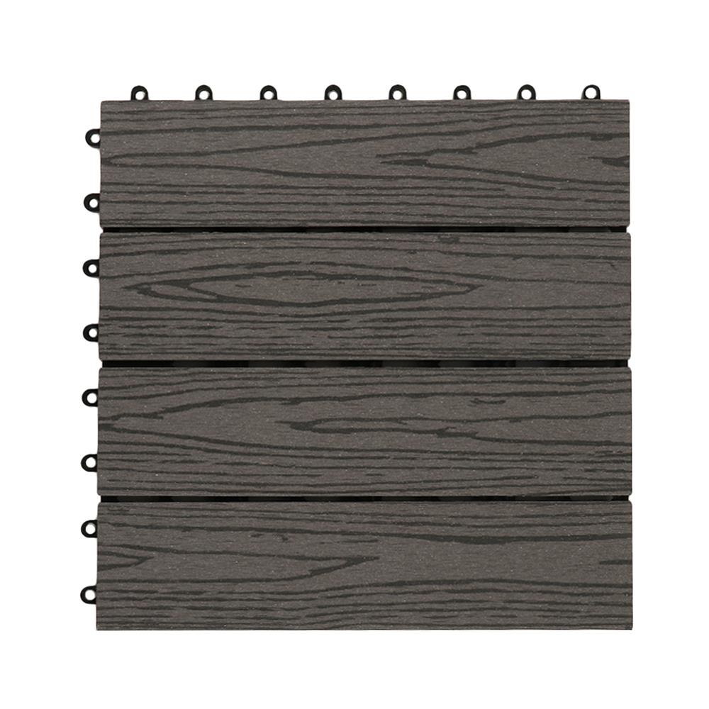 ทางเท้า WPC ลายไม้ SPRING 30x30 ซม. สีเทา