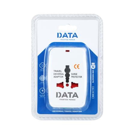 ปลั๊กแปลง 2 ขา UNIVERSAL  2 USB DATA DP1 สีขาว_3
