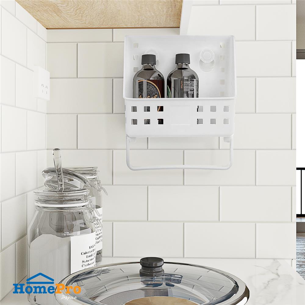 ตะกร้าแขวนติดผนังสูญญากาศ R1860 สีขาว KECH