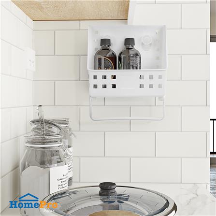 ตะกร้าแขวนติดผนังสูญญากาศ R1860 สีขาว KECH_3