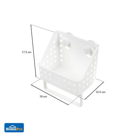 ตะกร้าแขวนติดผนังสูญญากาศ R1860 สีขาว KECH_4