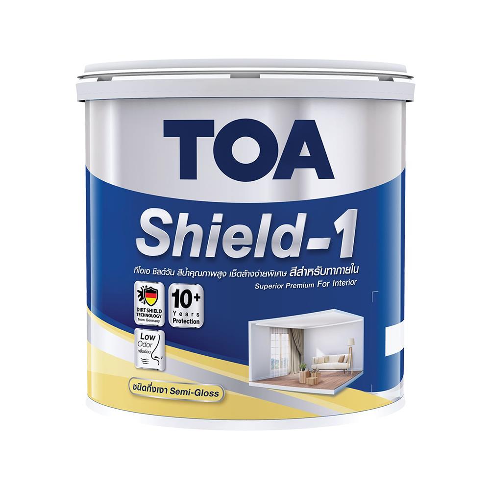สีน้ำทาภายใน TOA SHIELD-1 BASE A กึ่งเงา 2.5 แกลลอน