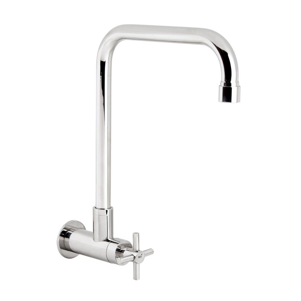 ก๊อกซิงค์เดี่ยวผนัง WS WP-1832L สีเงิน