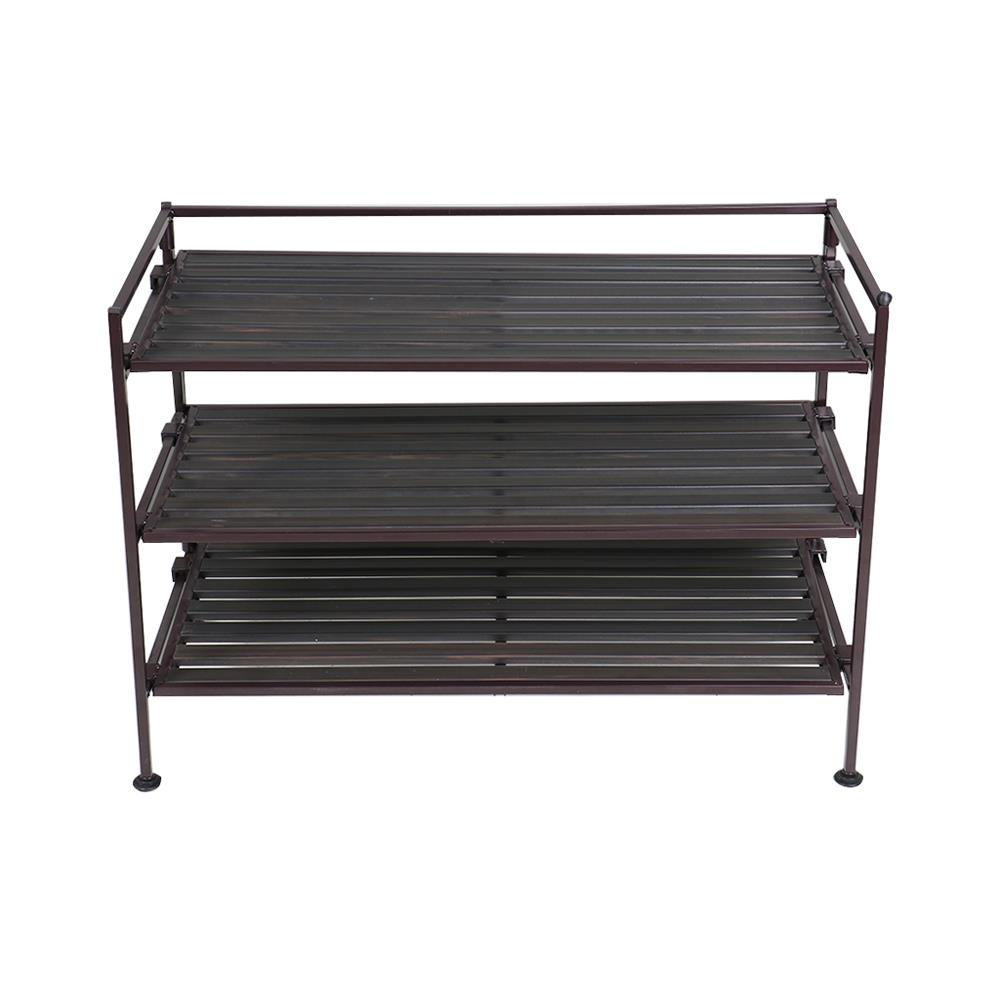 ชั้นวางรองเท้า 3 ชั้น STACKO SHE15895 สีน้ำตาล