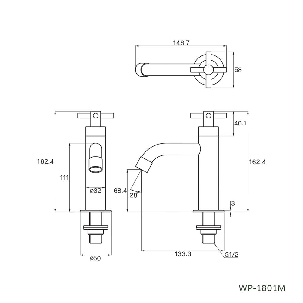 ก๊อกอ่างล้างหน้าเดี่ยว WS WP-1801M