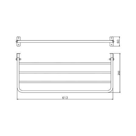 ชั้นวางพร้อมราวแบบพับได้ WS TS-5210-60 60 ซม._1