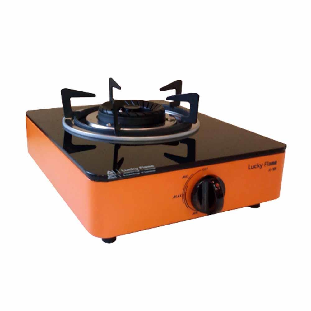 เตาแก๊สตั้งโต๊ะ 1 หัวแก๊ส LUCKY FLAME AI-101 สีส้ม